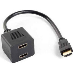 Lanberg HDMI male - 2x HDMI female (AD-0019-BK)