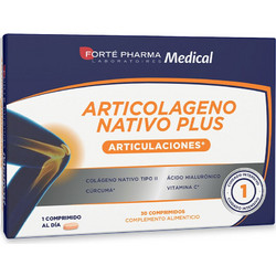 Forte Pharma Articollagen Native Plus με Υαλουρονικό Οξύ & Βιταμίνη C 30 Ταμπλέτες