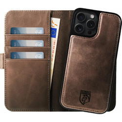 Rosso Elite - MagSafe Δερμάτινη Θήκη / Πορτοφόλι - Apple iPhone 15 Pro Max - Brown (8719246420047)