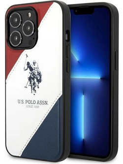 U.S. Polo Assn. Tricolor Embossed Θήκη White (iPhone 14 Pro)