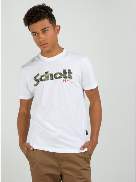Schott M Courtes Grand Logo T-Shirt (TS LOGO)