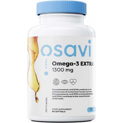Osavi Omega-3 Extra Lemon Ιχθυέλαιο 1300mg Λεμόνι 60 Μαλακές Κάψουλες