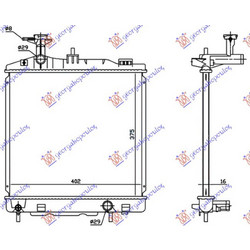 Ψυγειο Νερου 1.0-1.2 Βενζινη Μηχανικο (375x395x16) Mitsubishi Space Star 16-20 - 557106300