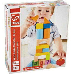 Hape Ξύλινα Εκπαιδευτικά Τουβλάκια Beech Block Count N' Build για 1+ Ετών 20τμχ_6943478020016