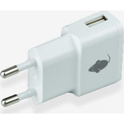 Green Mouse Φορτιστής Χωρίς Καλώδιο με Θύρα USB-A White