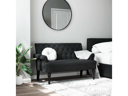 vidaXL Διθέσιος Καναπές Μαύρος 120x62x75cm 372122