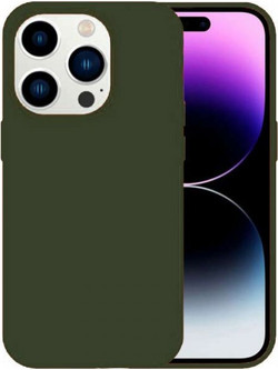 Θήκη Rubber Ενισχυμένης Σιλικόνης για iPhone 15 Pro Χακί