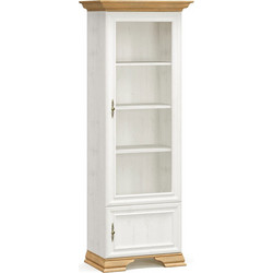 Βιτρίνα Jaden pakoworld golden oak-λευκό antique 70,5x43x197,5εκ