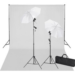 vidaXL 160180 Kit με Φόντο & Ομπρέλες