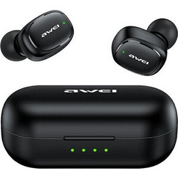 Awei T13 Pro Ακουστικά Bluetooth In Ear Ανθεκτικά στο Νερό Black