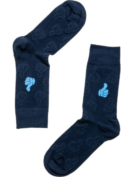 Unisex μπλε κάλτσα με σχέδιο