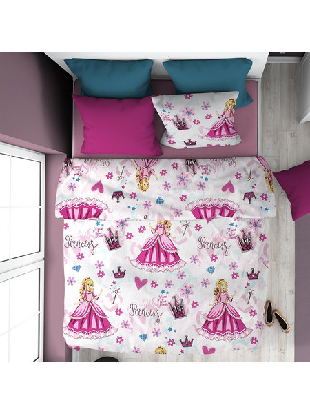 Dimcol Σετ Παιδικό Πάπλωμα Μονό Βαμβακερό 160x240 Princess 390