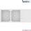 Sanitec Ultra Granite 800 Επικαθήμενος Νεροχύτης Γρανίτη Αντιστρεφόμενος Ματ Bianco 116x50cm
