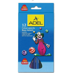 Adel Jumbo Triangel Ξυλομπογιές Σετ 12τμχ