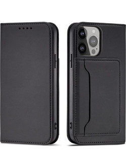 Magnet Card Case for iPhone 13 Pro Pouch Card Wallet Card Holder Black