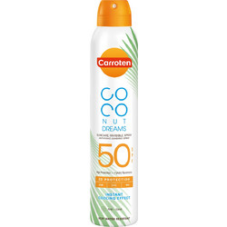 Carroten Coconut Dreams Suncare Dry Αντηλιακό Spray Σώματος SPF50 200ml