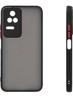 Sonique Color Button Bumper Back Cover Black (Xiaomi Poco F4 5G)