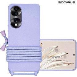 Sonique CarryHang Θήκη Σιλικόνης με Κορδόνι (Honor 70 5G) Λιλά