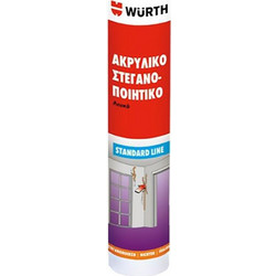 Wurth Ακρυλική Στεγανοποιητική Σιλικόνη (Στόκος) 280ml Λευκή