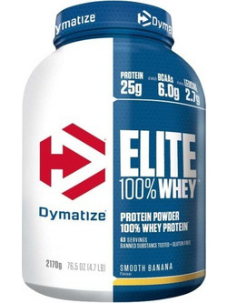 Dymatize Elite 100% Whey Smooth Banana Πρωτεΐνη Ορού Γάλακτος Γράμμωσης Χωρίς Γλουτένη 2.1kg