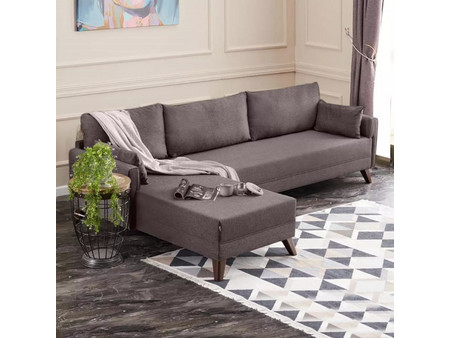 Megapap Bella Γωνιακός Καναπές Αριστερή Γωνία Καφέ 275x165x85cm PRGP043-0032,5