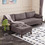 Megapap Bella Γωνιακός Καναπές Αριστερή Γωνία Καφέ 275x165x85cm PRGP043-0032,5