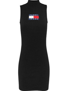 Tommy Jeans Mini Καλοκαιρινό Καθημερινό Φόρεμα Μεταξωτό Μαύρο DW0DW18607-BDS