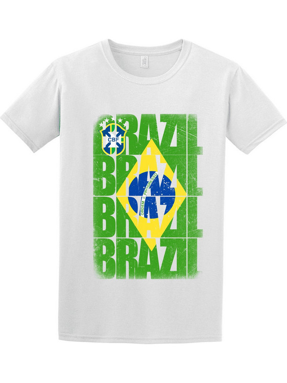 Gildan Brazil Παιδικό T-Shirt Άσπρο