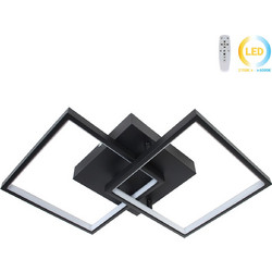 Φωτιστικό οροφής LED 27W 58Χ35Χ8 εκ. μαύρο με controller - GLOBOBOX 602168