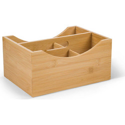 Coincasa κουτί αποθήκευσης με λαβή χειρός από ξύλο bamboo 25 x 18 x 12 cm - 007357080 Καφέ Ανοιχτό