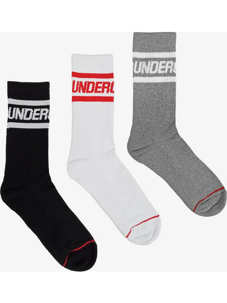 UNDERGROUND Men Cotton Cushioned Crew Socks 3Pack - MULTI - ASU-241012