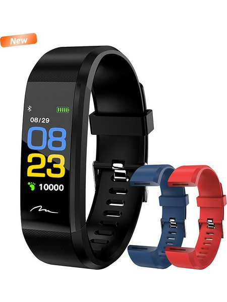 Media-Tech Active-Band MT859 Σετ Λουράκια Smartwatch Red/Blue/Black