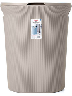 Καλάθι Απλύτων Πλαστικό Taupe 40lt Baobab Tatay