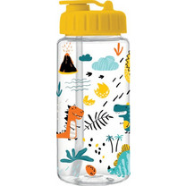 iDrink Dino Παιδικό Μπουκάλι Πλαστικό BPA Free με Καλαμάκι Πολύχρωμο 400ml