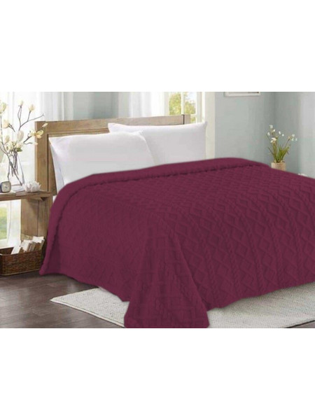 Κουβέρτα Fleece Με Sherpa Ανάγλυφη Luxe Soft Γαρύφαλλο 200x230 - Μπορντό