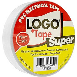 LOGO ΗΛΕΚΤΡΟΜΟΝΩΤΙΚΗ 19mm x 18m ΛΕΥΚΗ SUPER 10 τεμάχια
