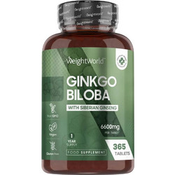 WeightWorld Ginkgo Biloba 365 Ταμπλέτες