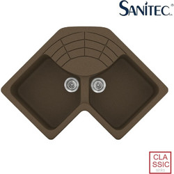 Sanitec Classic 310 Επικαθήμενος Νεροχύτης Γωνιακός Γρανίτη Ματ 83x Granite Rust 83x50cm