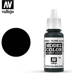 Brand Model color acrylic paint -Vallejo 17ml - Black 70950