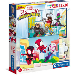 Clementoni Supercolor Spidey & His Amazing Friends 2x20pcs