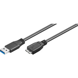 Goobay Καλώδιο USB 3.0 σε Micro Τype B (95734) 5 Gbit/s 0.5m, μαύρο
