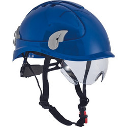 Alpinworker 0601012240999 Μπλέ Κράνος Ασφαλείας Με Ενσωματωμένα Γυαλιά
