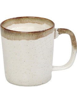Κούπα Πορσελάνης 'REACT. BEIGE ESSENTIALS' Λευκή/Μπεζ 310ml 8.5x11.5x9cm OWQ106K6 Espiel