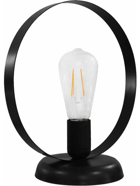 Heronia Lighting Halka/25 Pr Πορτατίφ Ε27 Μαύρο Φ25xΥ28cm