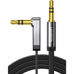 CABLE AUDIO 3.5mm M/M ANGLED FLAT 1m AV119 10597 UGREEN