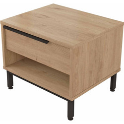 Κομοδίνο μελαμίνης Melody με συρτάρι Sonoma 53,6x44,5x42,4cm Spitimas