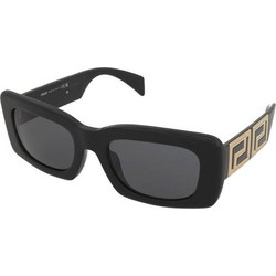 Versace VE4444U GB1/87 Γυναικεία Γυαλιά Ηλίου Ορθογώνια Κοκάλινα Μαύρα με Μαύρο Polarized Φακό
