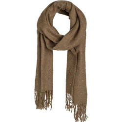 Biston fashion- γυναικείο κασκώλ με κρόσια 32-501-008 055 KHAKI