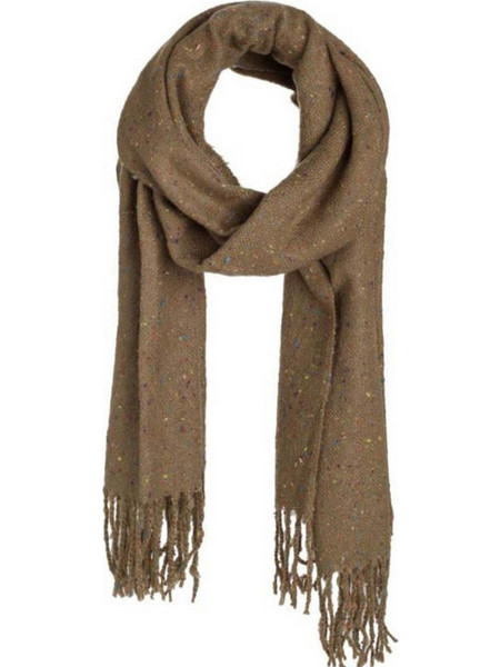 Biston fashion- γυναικείο κασκώλ με κρόσια 32-501-008 055 KHAKI