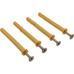 Σετ Βίδα με Πλαστικό Ούπα Φ6x60mm (50τμχ)